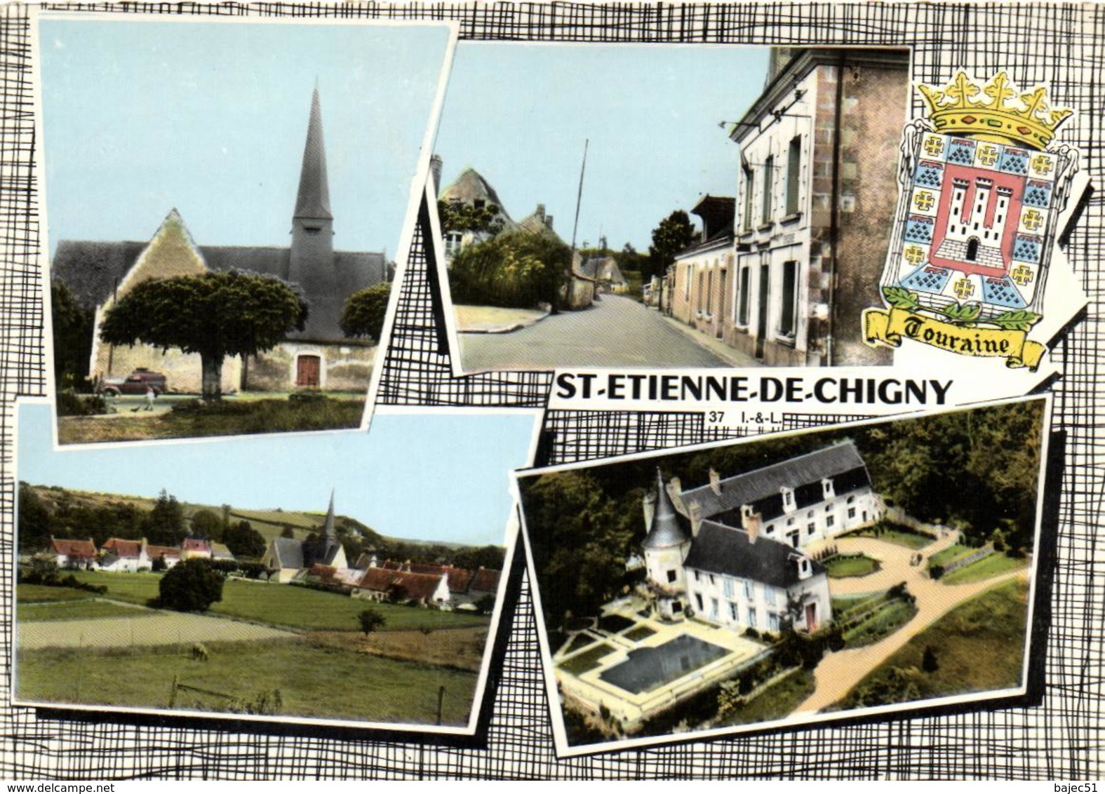 1 Cpsm Saint Etienne De Chigny - Vieux Bourg - Other & Unclassified