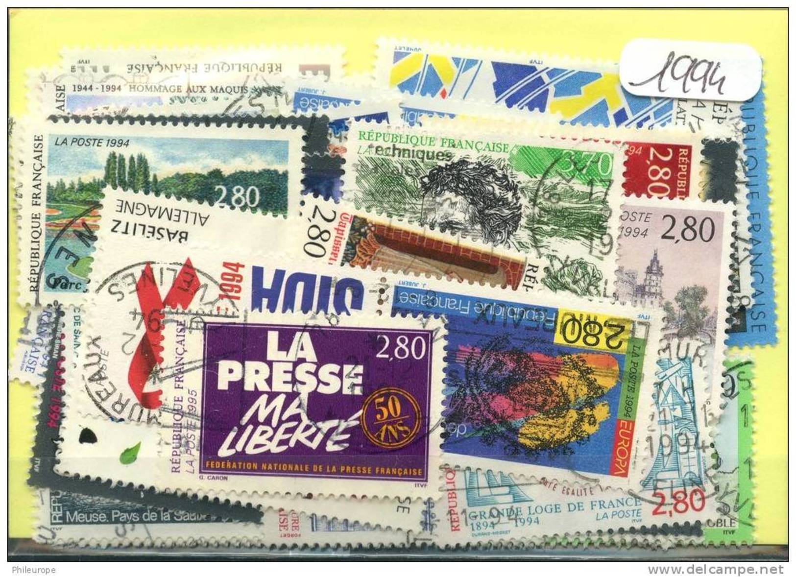 France  Années Completes (o) 1994 (61 Timbres) - 1990-1999
