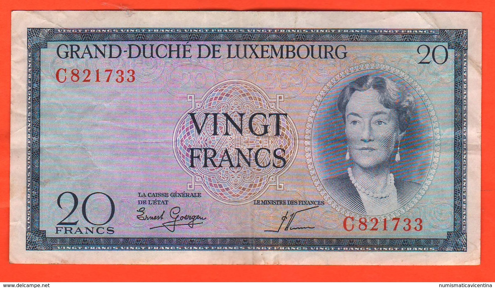 Lussemburgo 20 Franchi 1955 Luxembourg 20 Francs - Lussemburgo