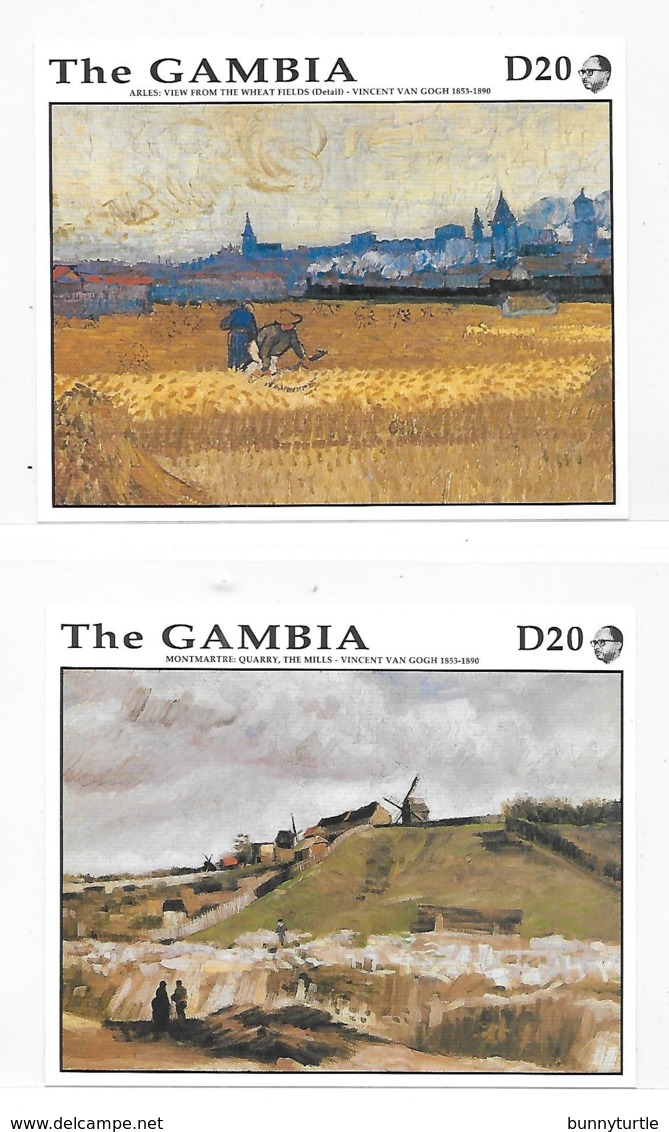 Gambia 1991 Paintings By Vincent Van Gogh 4 S/S MNH - Gambie (1965-...)