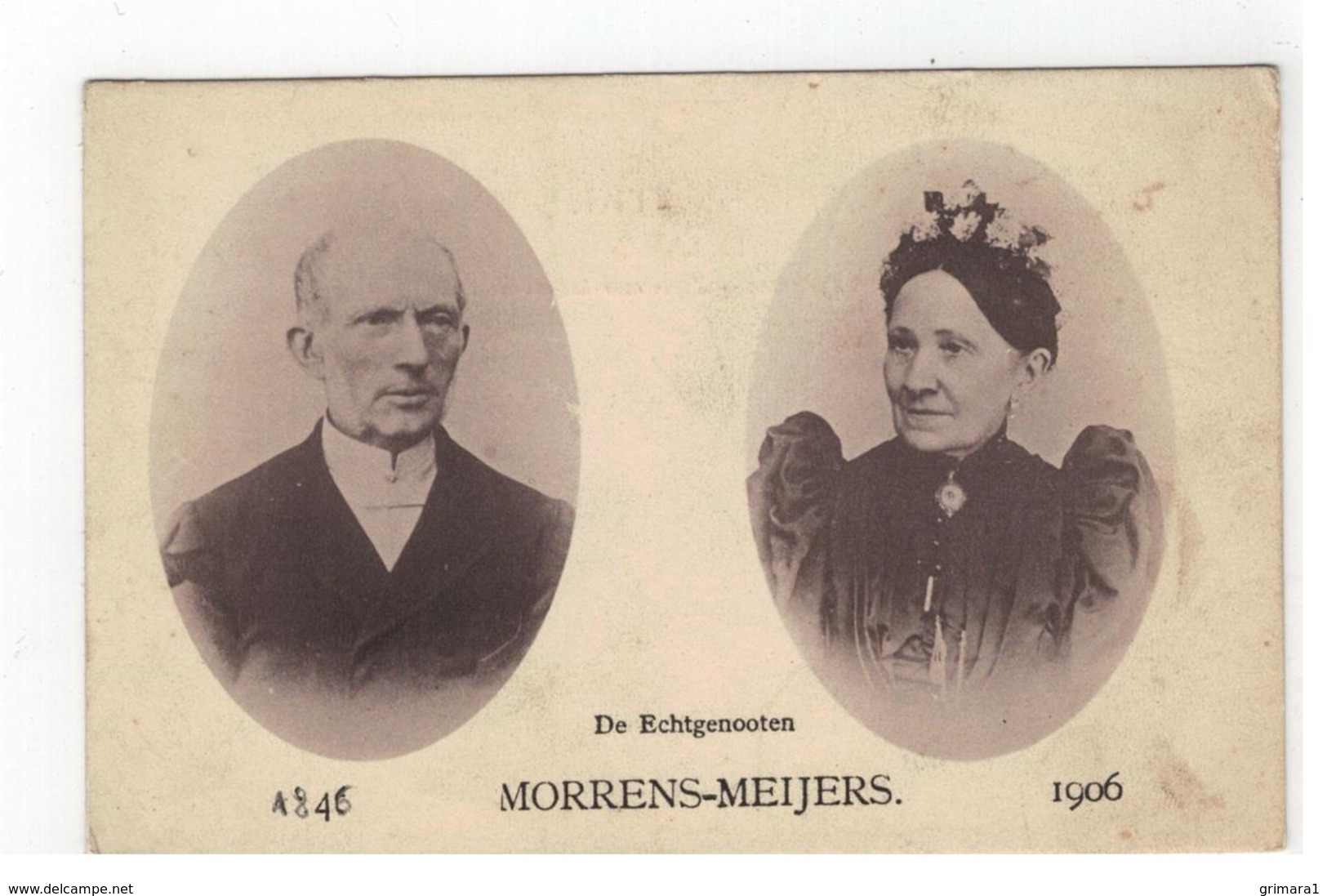 De Echtgenooten MORRENS-MEIJERS  1846 - 1906  Kempen? Provincie Antwerpen? - Noces