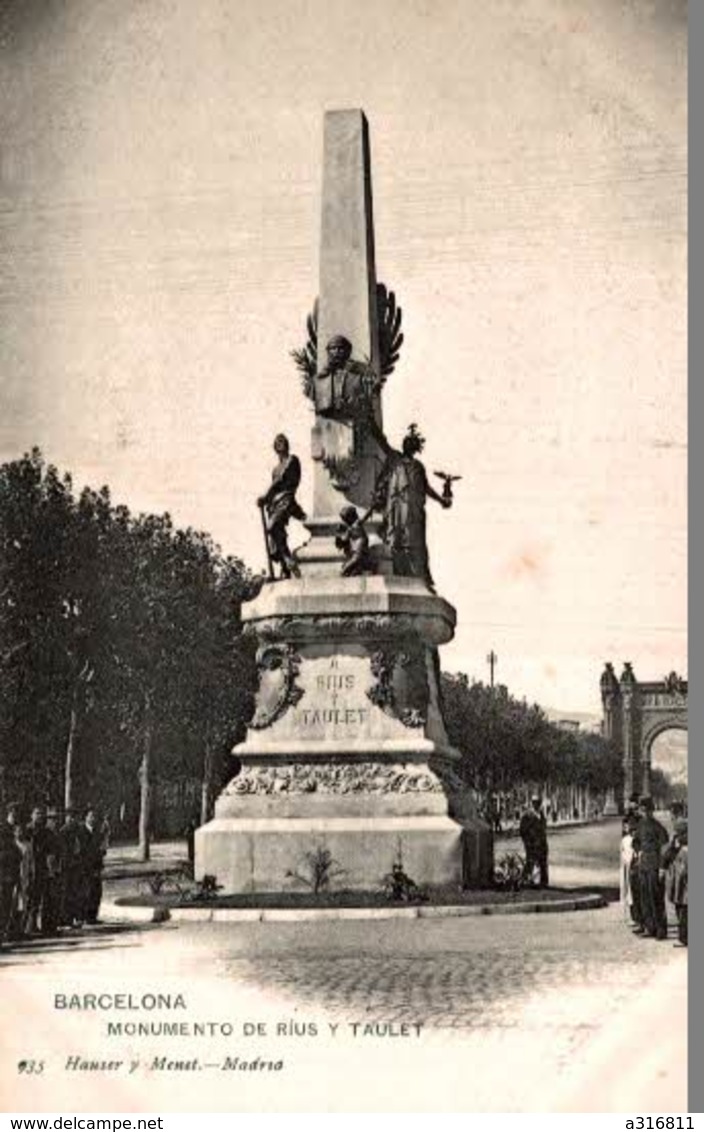 BARCELONA  MONUMENTO DE RIUS Y TAULET - Guadalajara