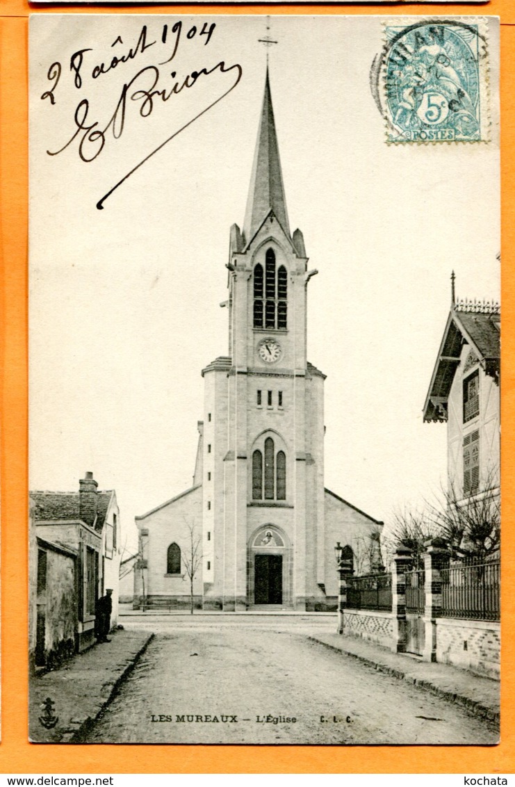 HA488, Les Mureaux, L'église, Circulée 1904 - Les Mureaux