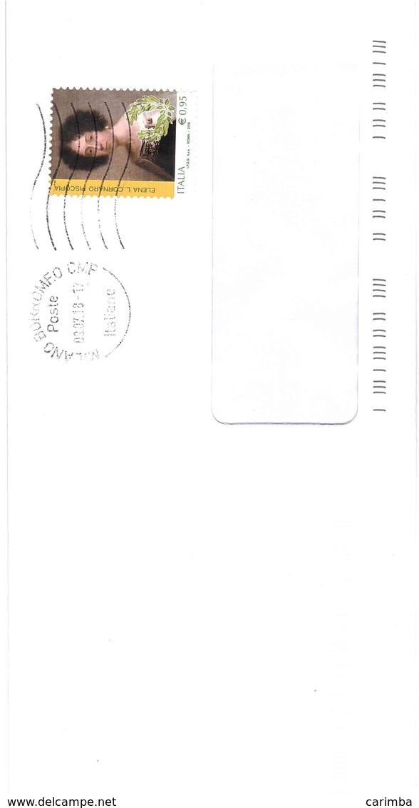 2018 €0,95 ELENA L. CORNARO PISCOPIA - 2011-20: Storia Postale