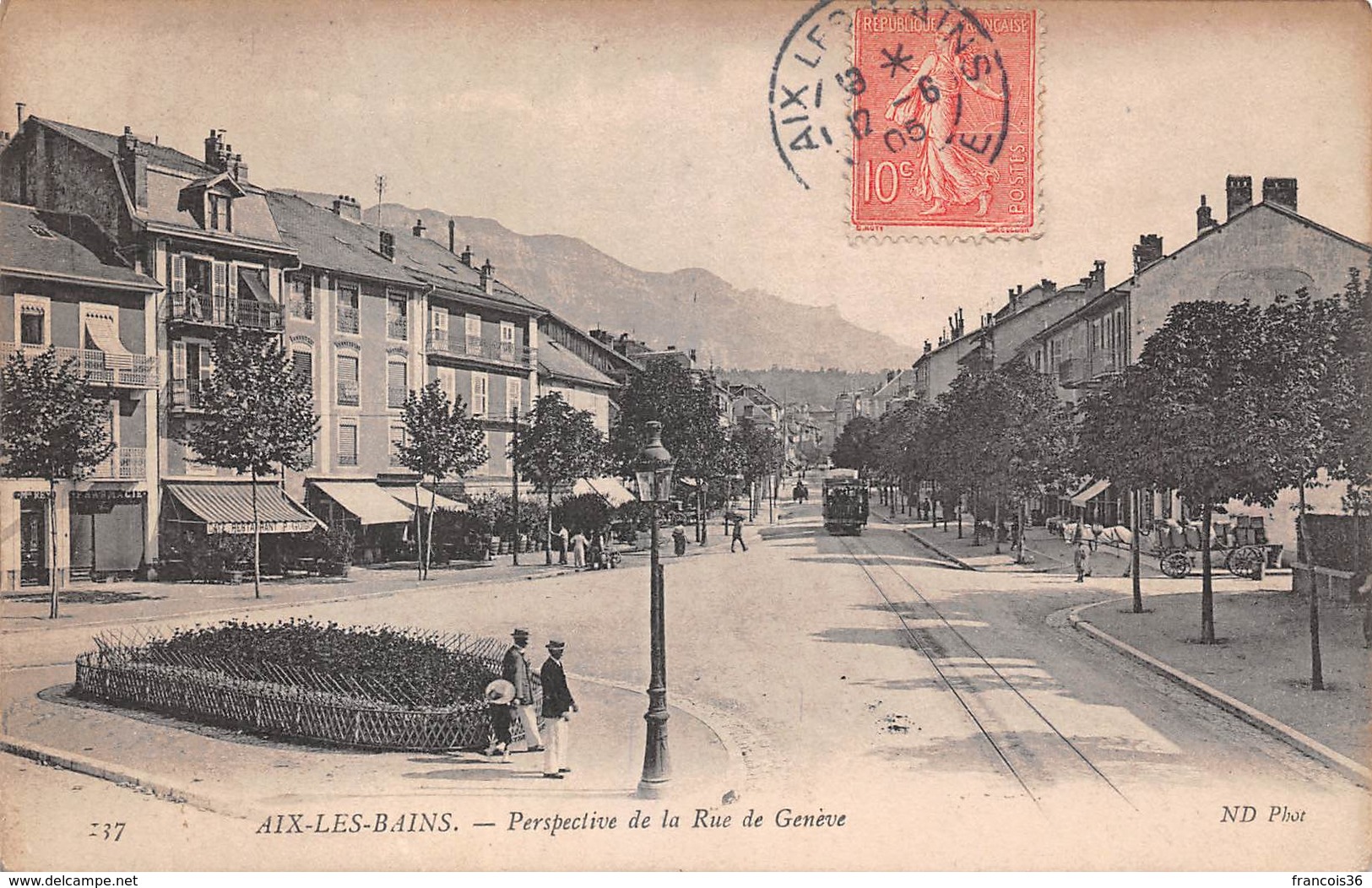 Aix Les Bains (73) - Perspective De La Rue De Genève - Aix Les Bains