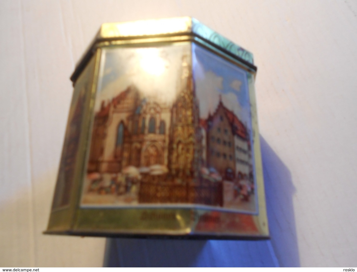 ANCIENNE BOITE A BISCUITS / NURNBERGER / ALLEMAGNE 12X12CM - Scatole