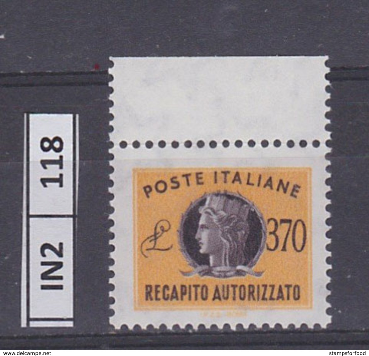 ITALIA REPUBBLICA   1965	Recapito Autorizzato L. 370 Nuovo - 1961-70:  Nuovi