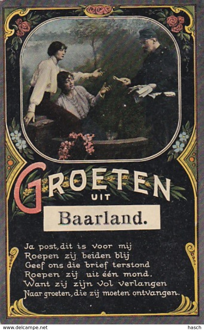 24163Baarland, Groeten Uit Baarland. Ja Post, Dit Is Voor Mij Roepen Zij Beiden Blij…(poststempel 1916)(zie Hoeken) - Autres & Non Classés