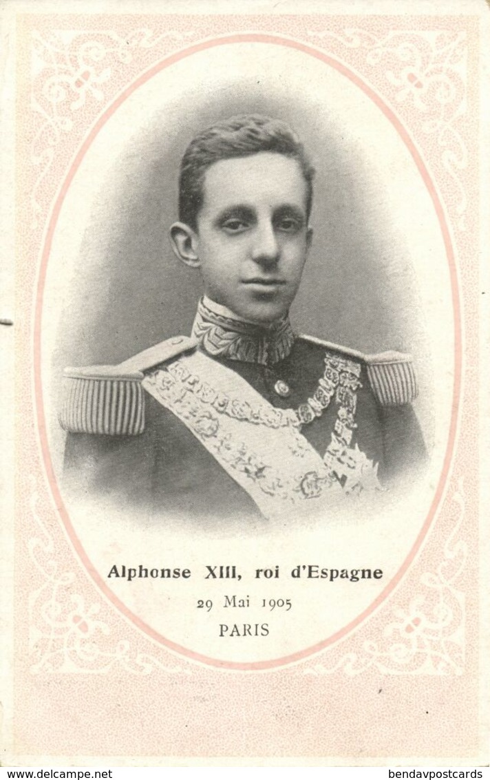 King Alfonso XIII Of Spain In Uniform (1905) Postcard - Royal Families