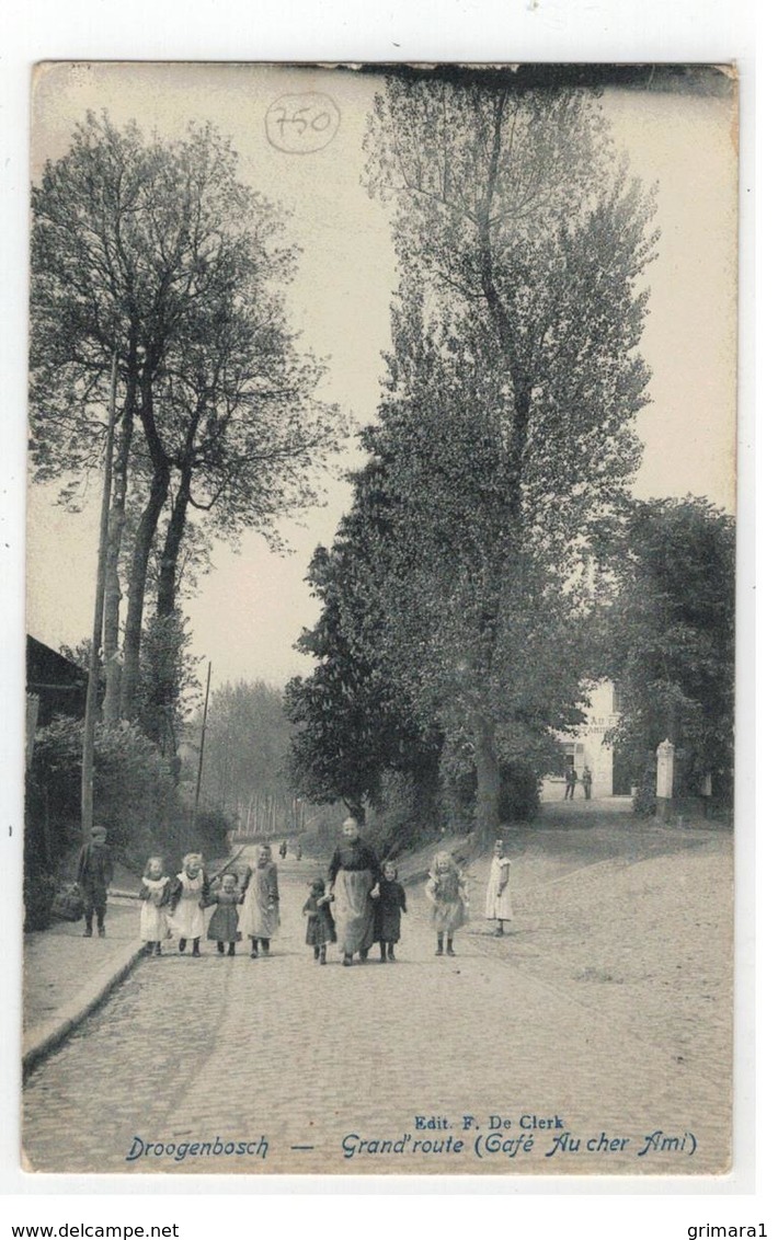 Drogenbos  Droogenbosch  -  Grand'route (Café Au Cher Ami) 1906 - Drogenbos