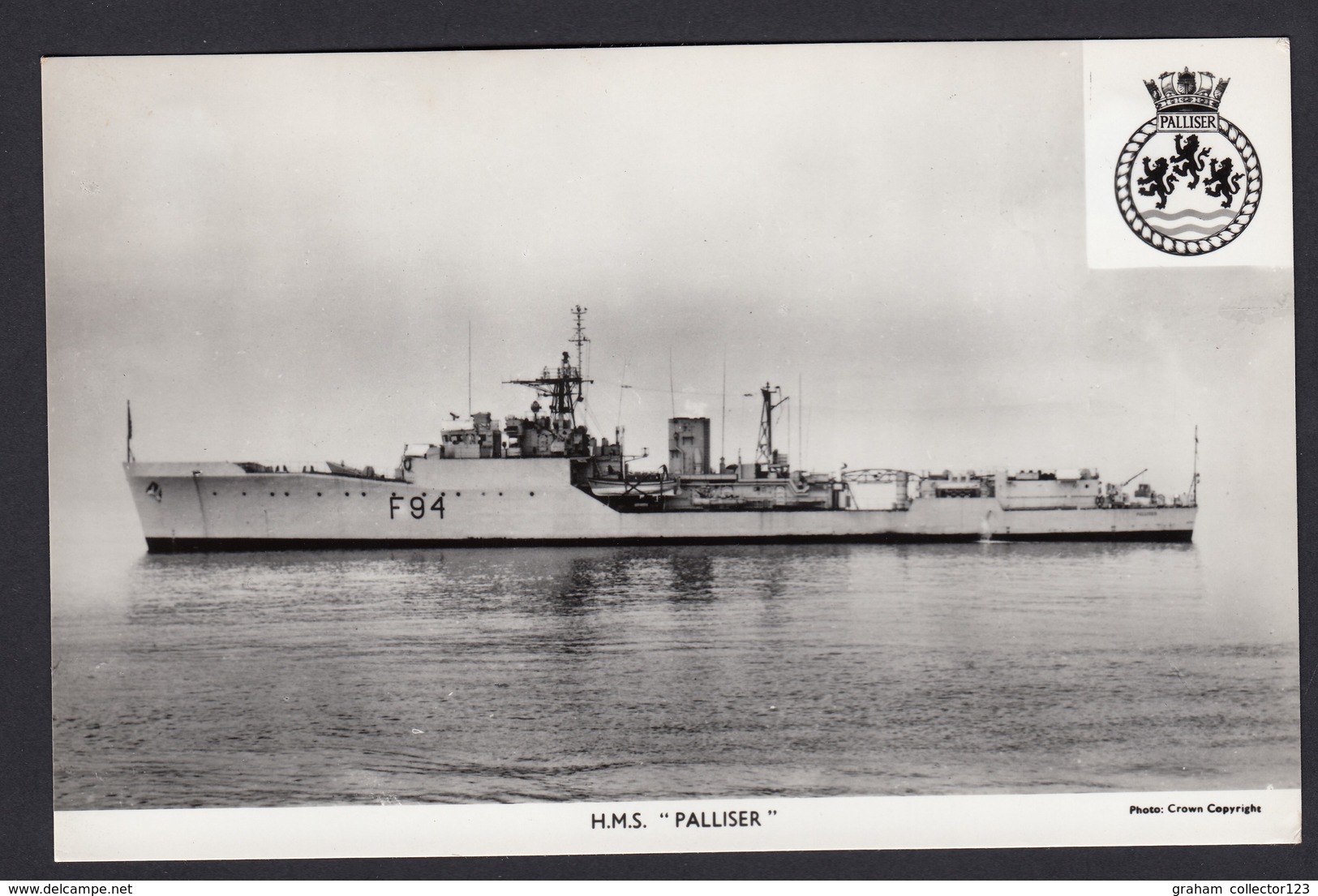 RPPC Modern Real Photo Postcard HMS Palliser Royal Navy Ship Boat RP PC - Warships