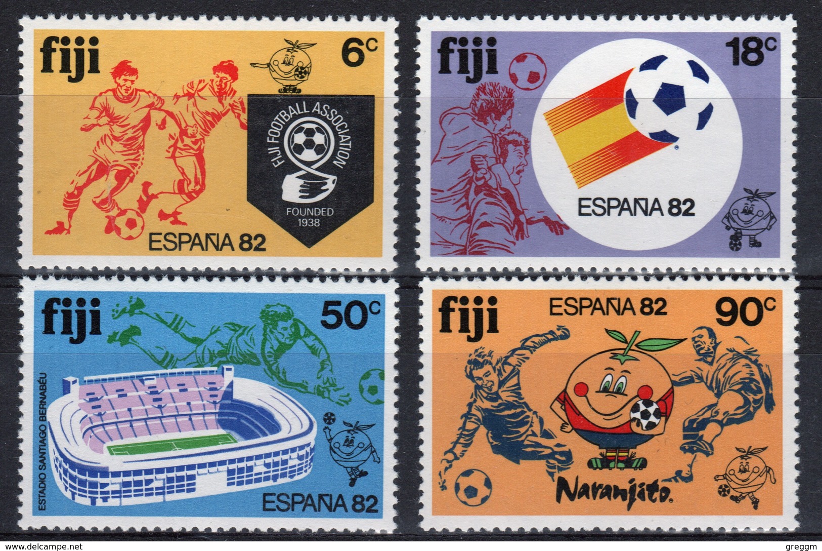 Fiji 1982 Set Of Stamps To Celebrate The World Cup Football Championship. - Fiji (1970-...)