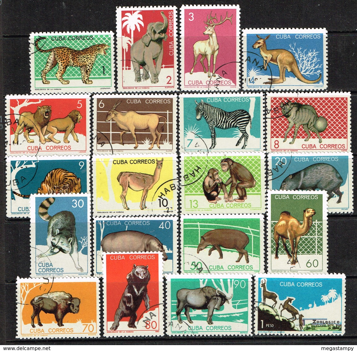 KUBA  1964  " Zootiere " Mi. 949 - 968   Gestemp. / Used / Oblitaire - Usados