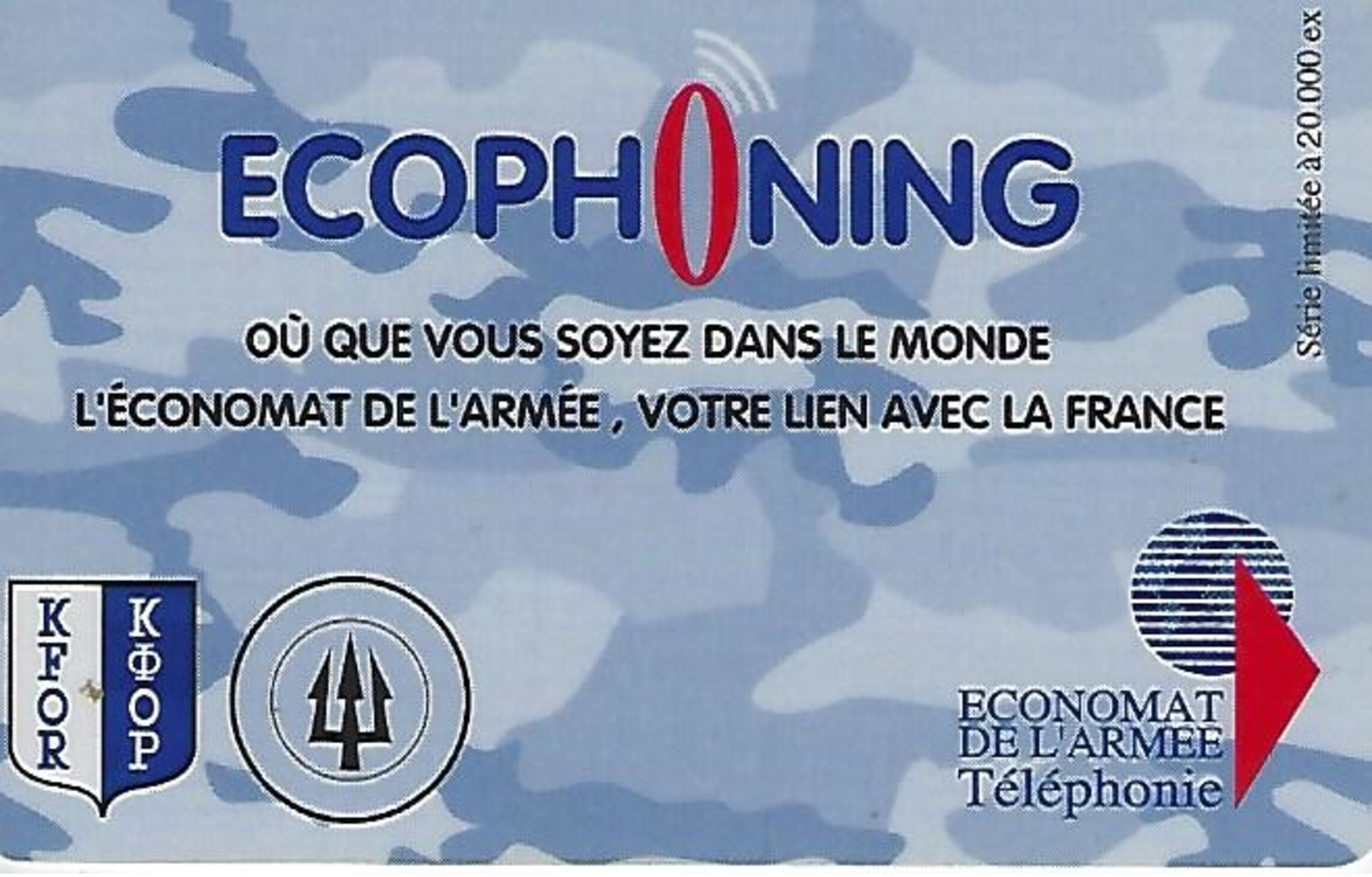 Ecophoning Armées Kfor -  Cartes à Usage Militaire