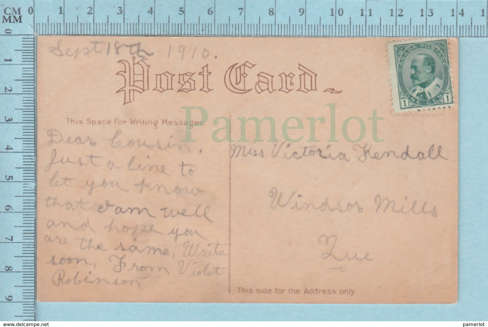 Carte Postale CPA - Marguerites - Used Voyagé En 1910  + CND Timbre, Send To Windsor Mills Quebec - Autres & Non Classés