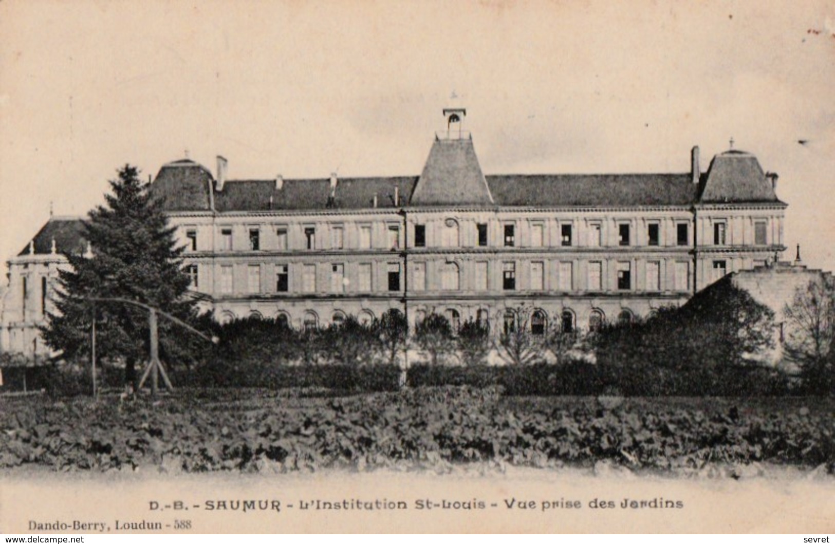 SAUMUR. - L'Institution St-Louis - Vue Prise Des Jardins. Cliché RARE - Saumur