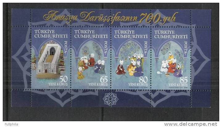 2008 TURKEY 700TH ANNIVERSARY OF THE MEDICAL CENTER OF AMASYA SOUVENIR SHEET MNH ** - Blocks & Kleinbögen