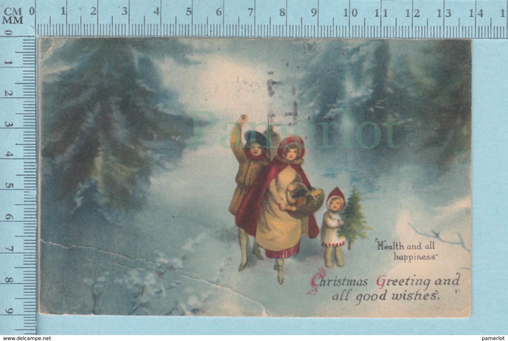 Carte Postale CPA - Christmas Greeting - Used Voyagé En 1921 + CND Timbre, Send To Melbourn Quebec - Autres & Non Classés