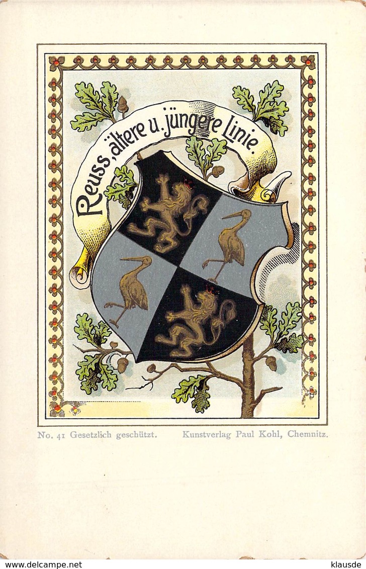 Reuss ältere U.jüngere Linie Wappen,Heraldik - Autres & Non Classés