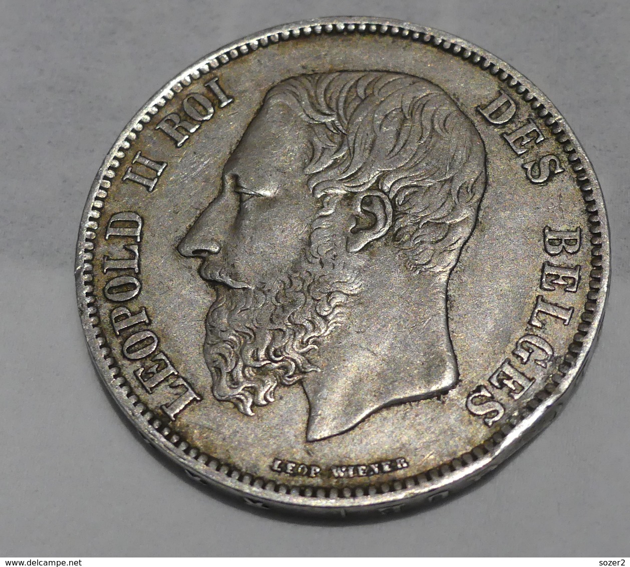 5 Francs Belgique 1867 - Argent - 5 Francs