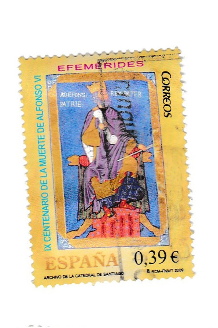 0,39 Euro - IX Centenairo De La Muerte De ALFONSO VI - Oblitérés