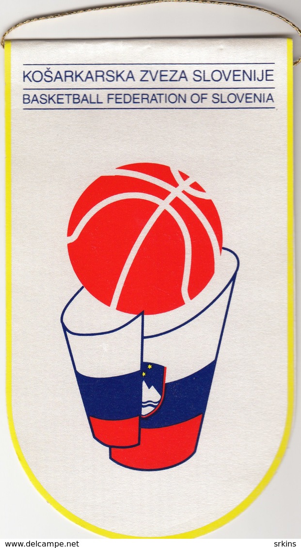 Pennant Basketball Federation Of Slovenia Košarkaška Zveza Savez Slovenija - Apparel, Souvenirs & Other