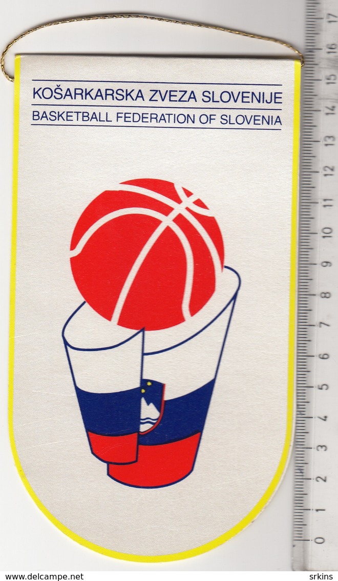 Pennant Basketball Federation Of Slovenia Košarkaška Zveza Savez Slovenija - Apparel, Souvenirs & Other