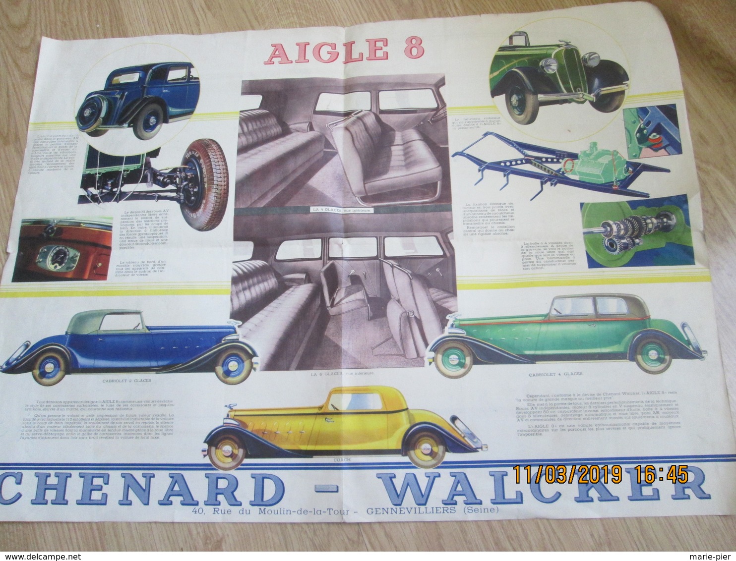 Affiche "chenard-walker" Aigle 8 - Affiches