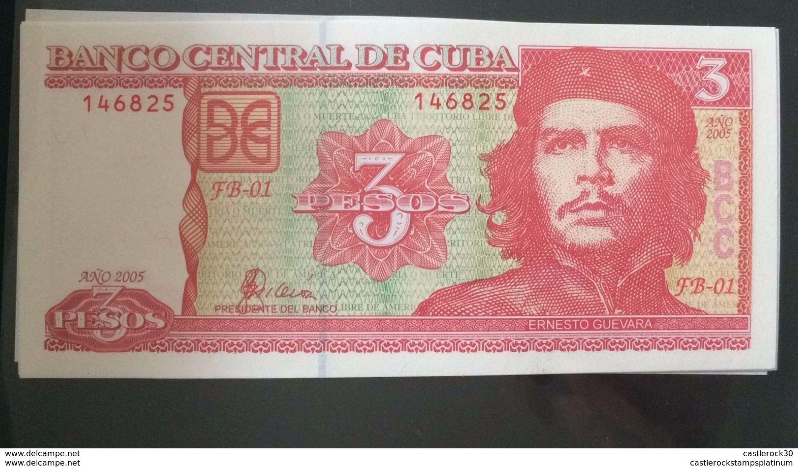 RL) 2005 CUBA -CARIBBEAN-SPANISH ANTILLES, BANKNOTES, ERNESTO GUEVARA, CHE, POLITICAL, MILITARY, DOCTOR, PRECURSOR OF VO - Cuba