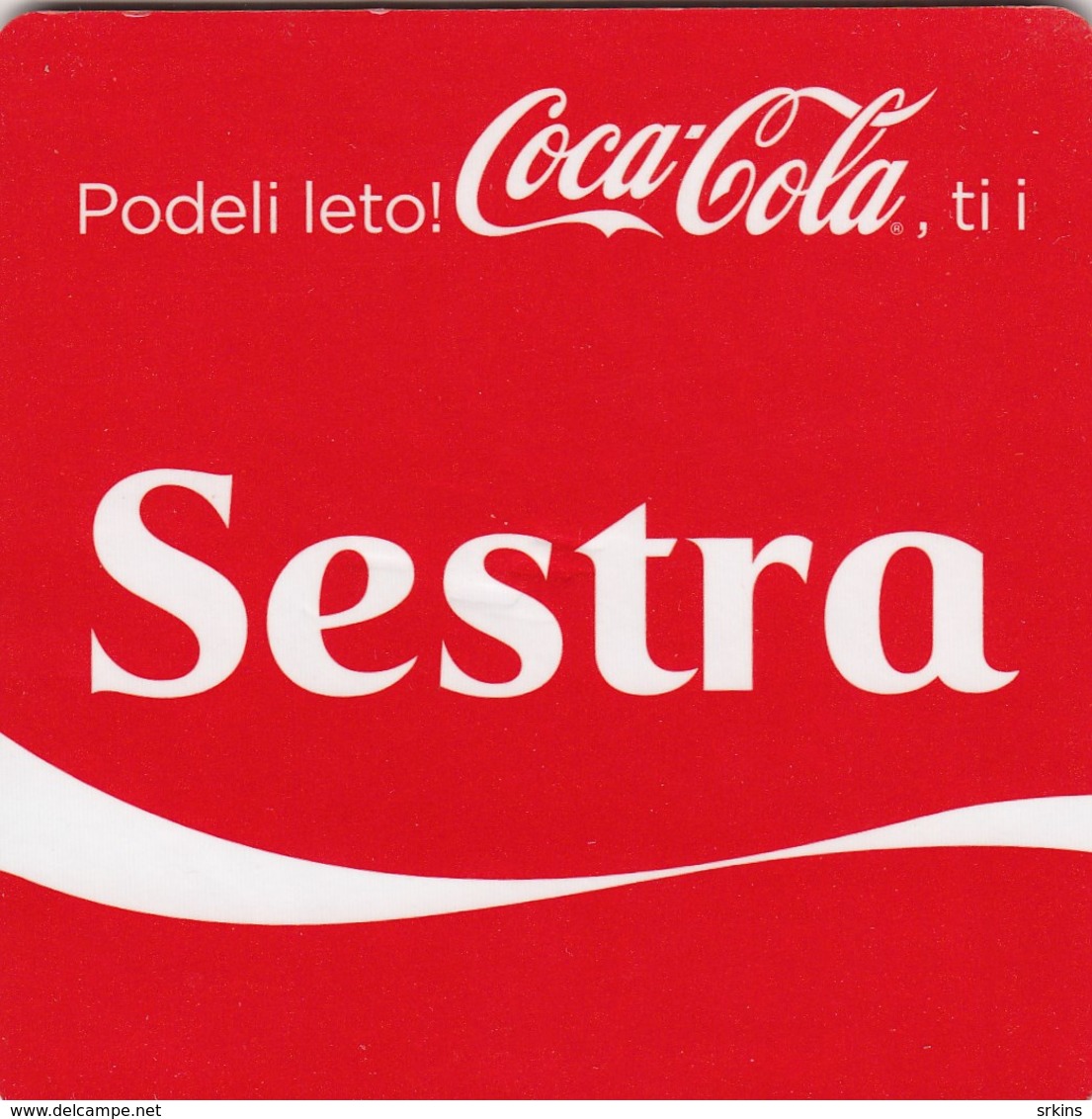 Unused Coaster Coca-Cola Coca Cola Family "sister"   Serbia - Bierviltjes