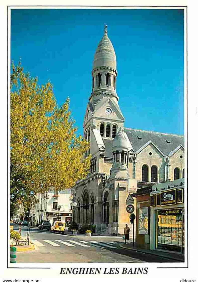 95 - Enghien Les Bains - L'Eglise - Automobiles - Carte Neuve - Voir Scans Recto-Verso - Enghien Les Bains