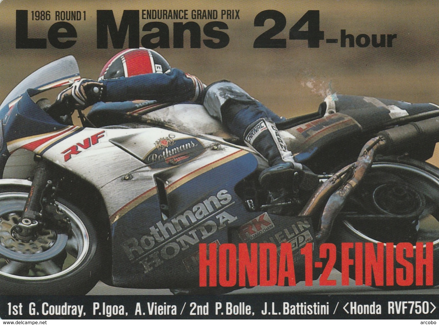 LE MANS 24-hour 1986 Endurance Grand Prix Honda Sticker, Autocollant - Autres & Non Classés