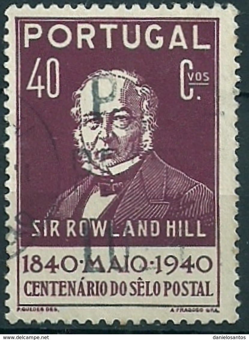 Portugal 1940 Postage Stamp Centenary - 1º Centenário Selo Postal Sir Rowland Hill Canc - Rowland Hill
