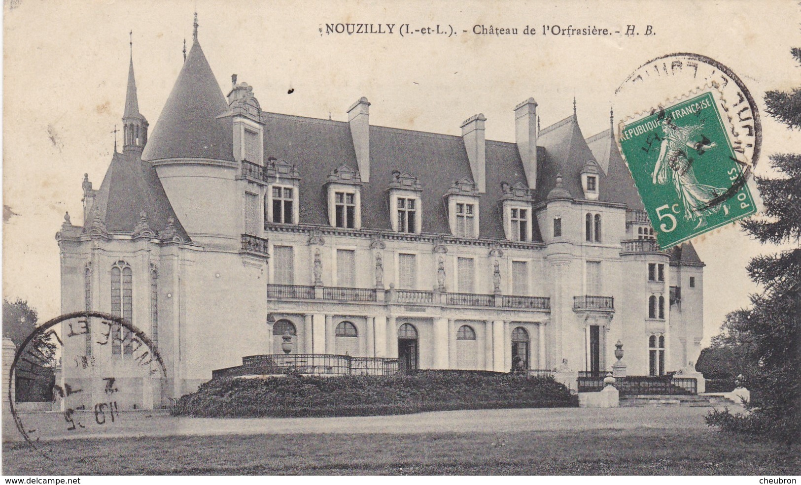 37. NOUZILLY . CPA .CHATEAU DE L'ORFRASIERE ( ORFRAISIERE) - Autres & Non Classés