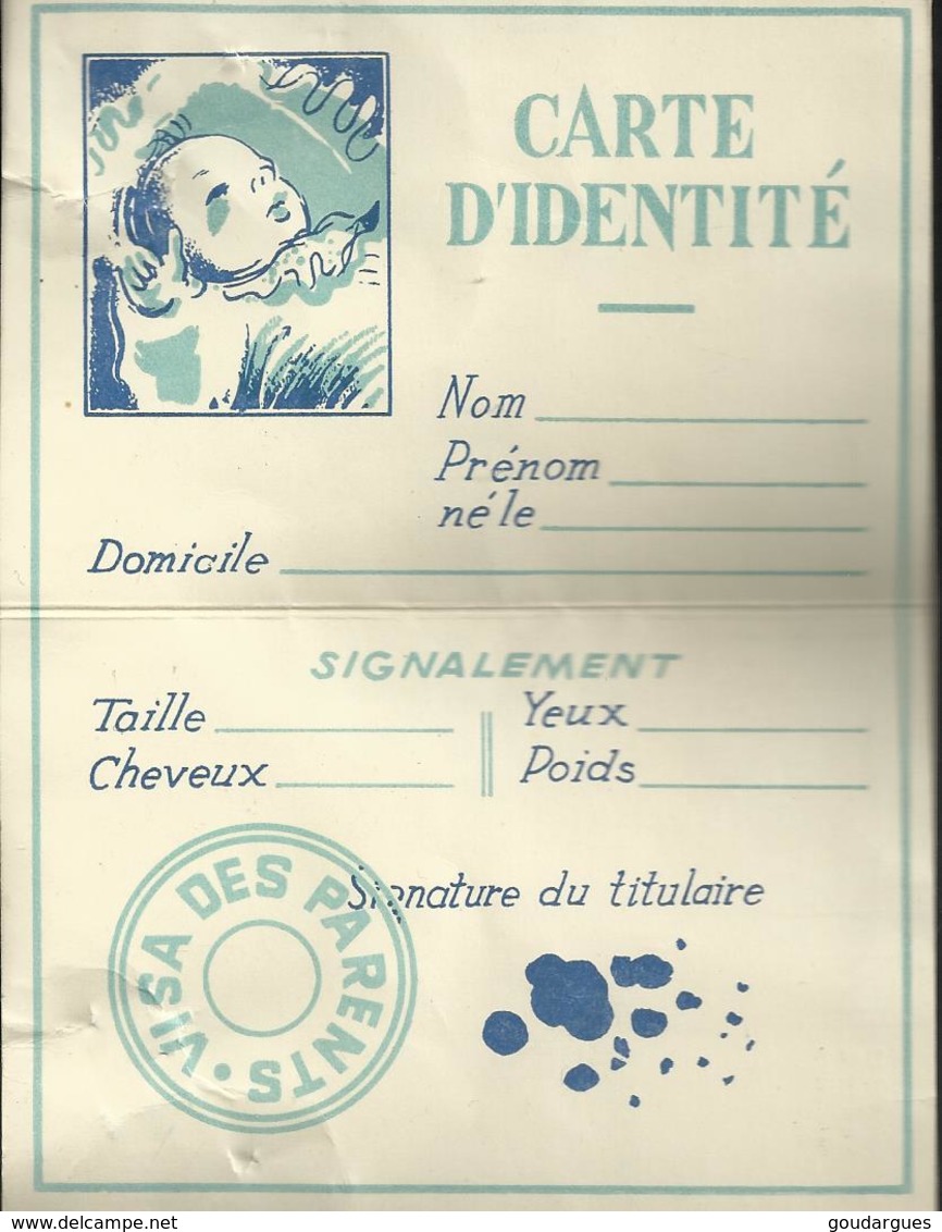 Carte D'identité D'un Nouveau Né. Carte 2 Volets 10,5 X 7 - Naissance & Baptême