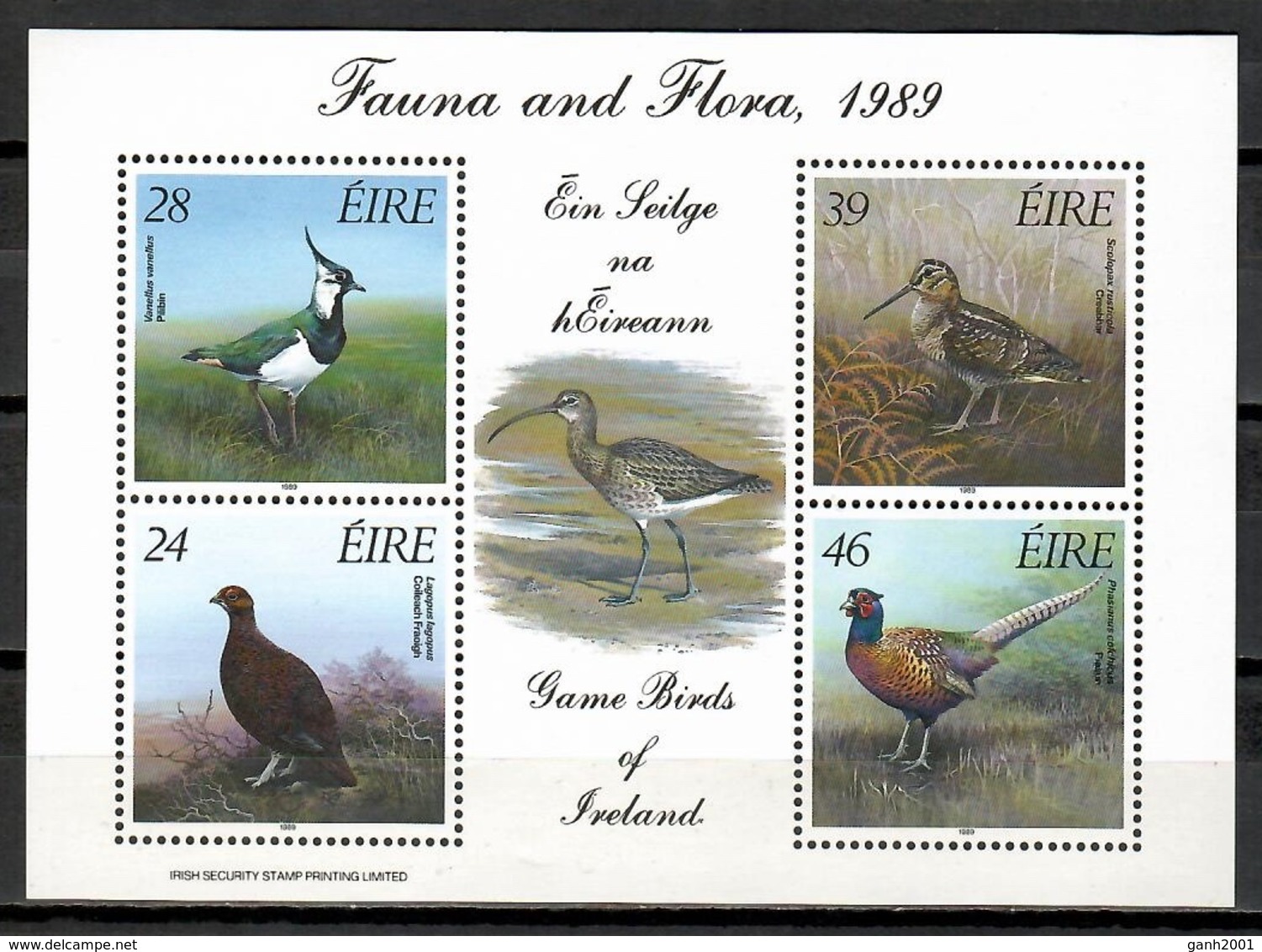 Ireland 1989 Irlanda / Birds MNH Vögel Aves Oiseaux / Cu11908  C5-9 - Otros & Sin Clasificación