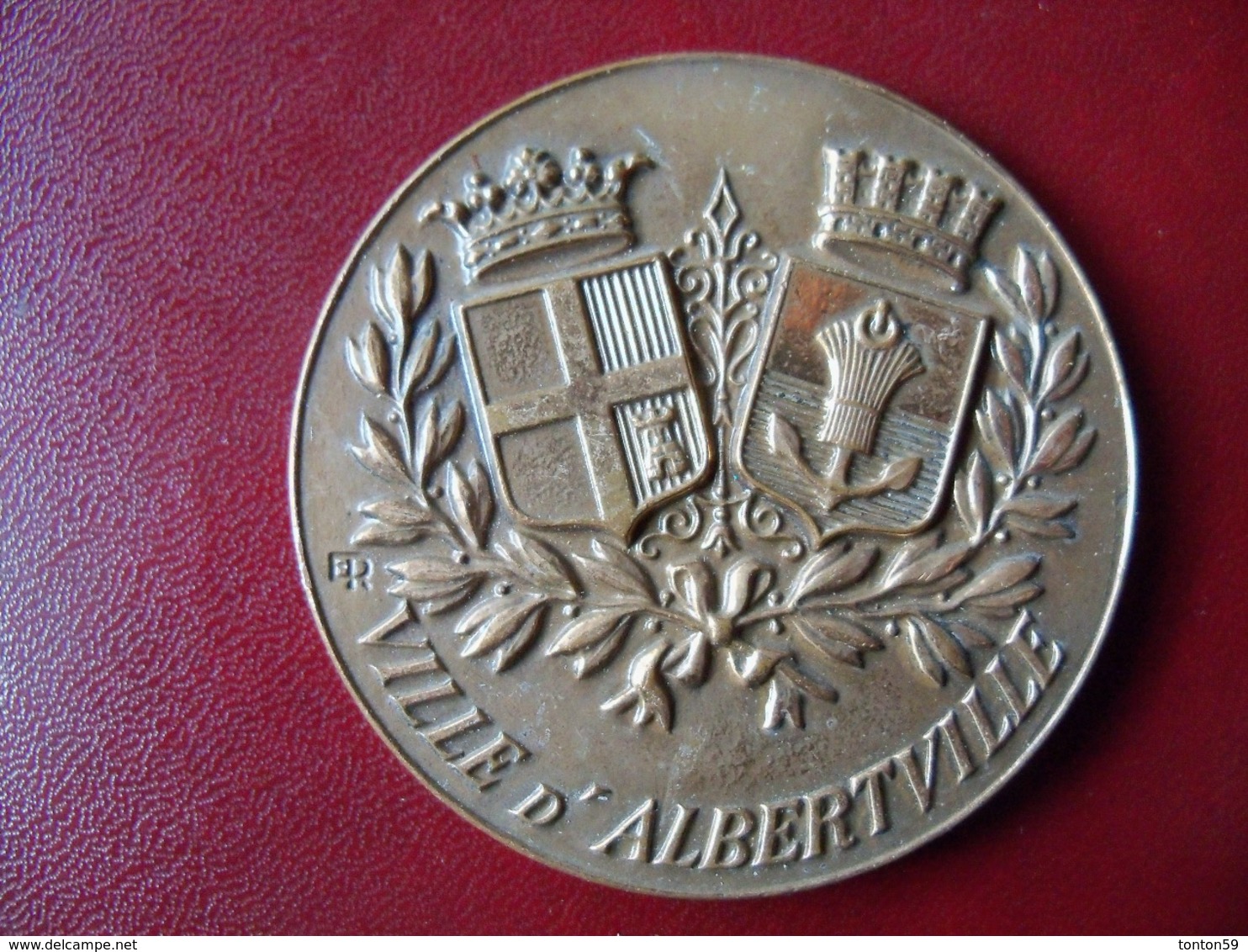 Ancienne Médaille De Table Bronze Ville De ALBERTVILLE 1978 - Other & Unclassified