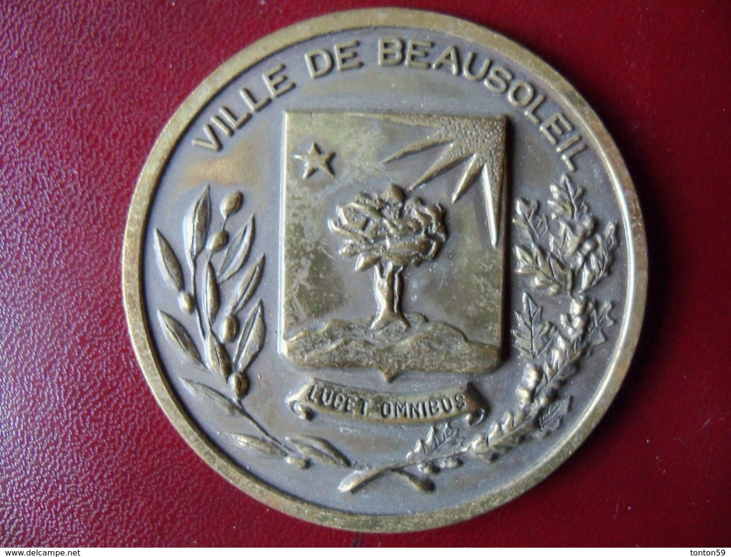 Ancienne Médaille De Table Bronze Ville De BEAUSOLEIL - Autres & Non Classés