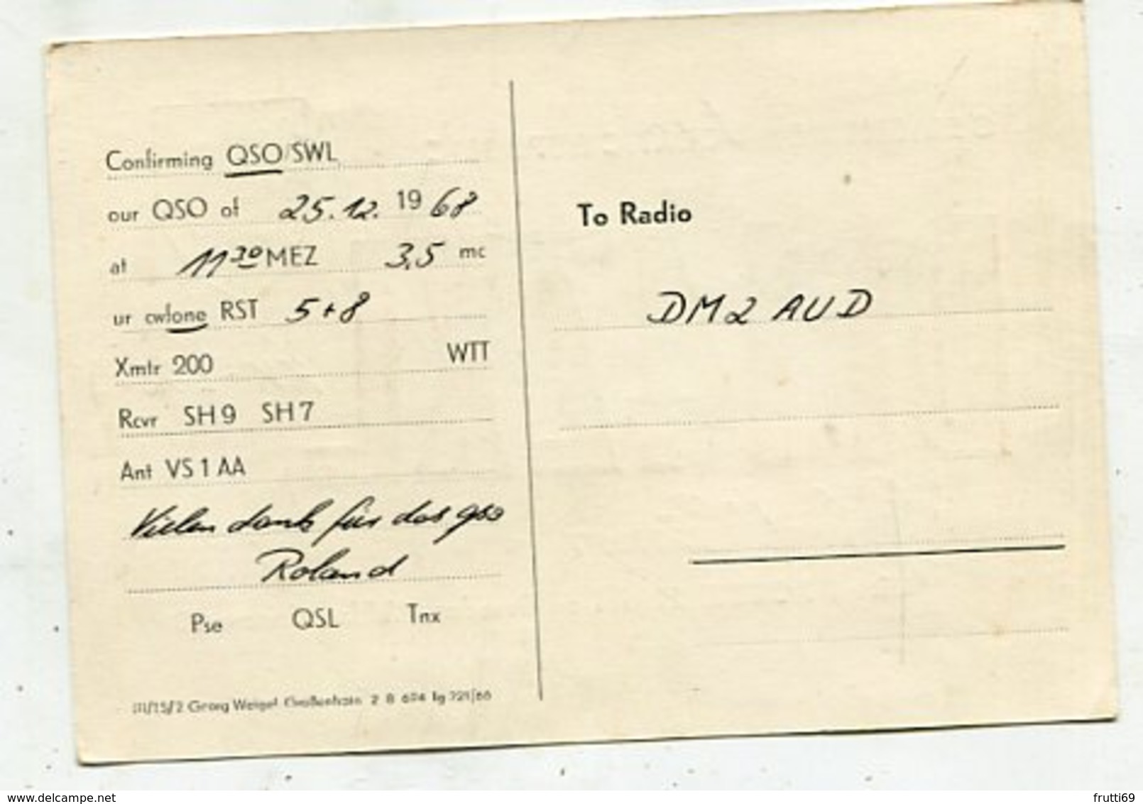 QSL Card - AK 346670 German Democratic Republic - Grossenhain - Radio Amateur