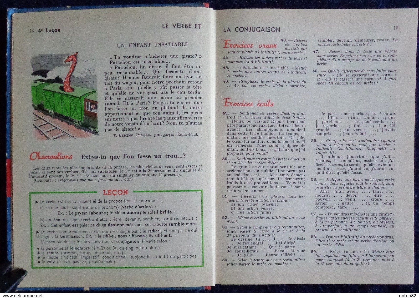 E. Grammont & A. Hamon - Grammaire Française - Fin D'études - Librairie Hachette - ( 1957 ) . - 6-12 Ans