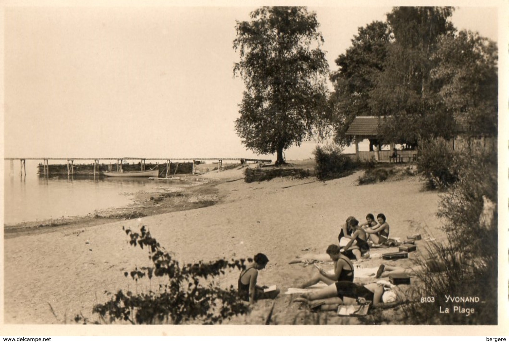 Suisse. CPSM. YVONAND.  La Plage, Baigneurs, - Yvonand