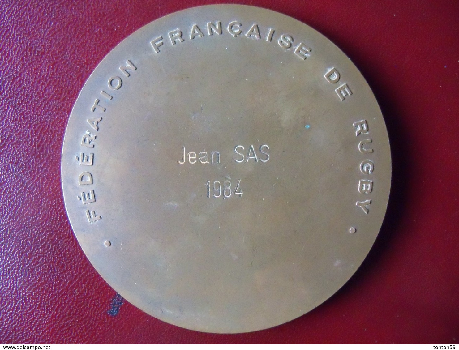 Ancienne Médaille De Table Fédération Francaise De Rugby 1984 - Autres & Non Classés