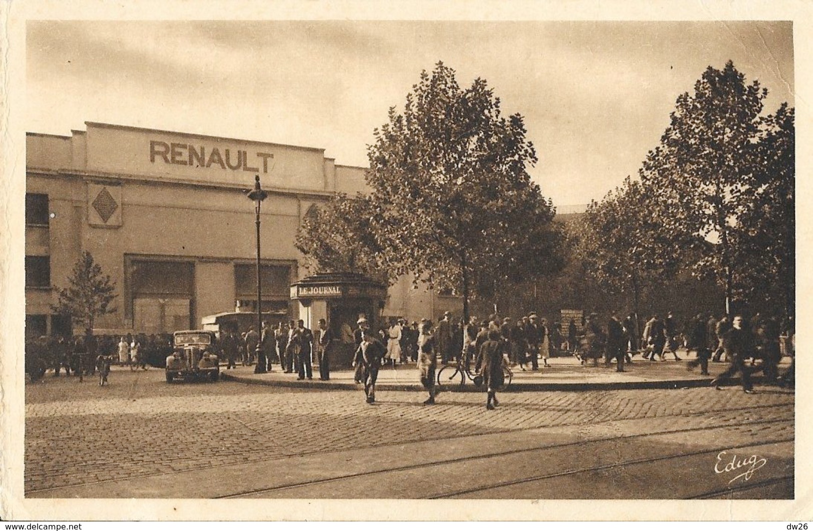 Boulogne-Billancourt - La Place Jules Guesdes, Usines Renault - Carte Edug N° 2 - Boulogne Billancourt