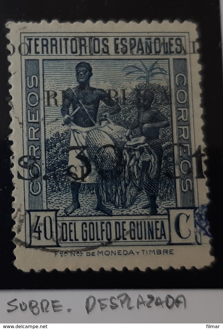 Guinea N251 (sobrecarga Dezplazada - Spanish Guinea