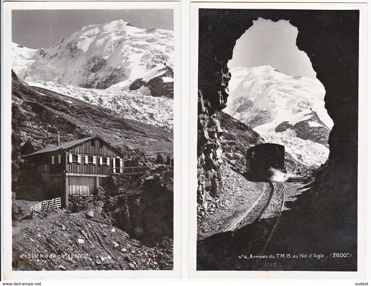 CPM.  74 Chamonix.Arrivée Du TMB , Nid D'aigle, . Lot De  2 Cartes.second Choix - Chamonix-Mont-Blanc