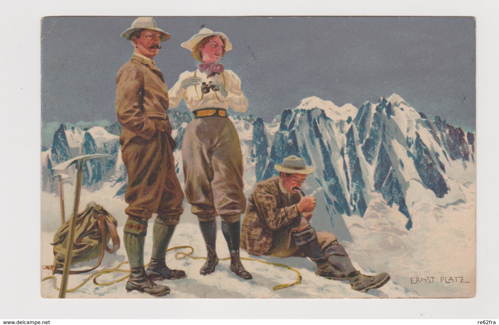 Cartolina Illustrata ERNST PLATZ,  Alpinismo   - F.p.  - Anni  '1900 - Altri & Non Classificati