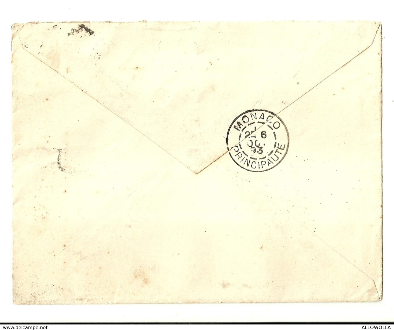 2975 " SOCIETE' ANONYME DES CARRIERES D'INJOUX-MARSEILLE-LETTERA PER AZIENDA DEL PRINCIPATO DI MONACO-1893 "  ORIGINALE - 1800 – 1899