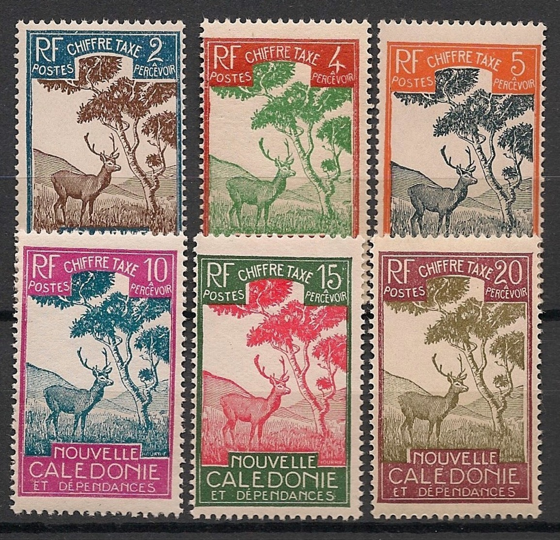 Nouvelle Calédonie - 1928 - Taxe TT N°Yv. 26 à 31 - 6 Valeurs - Neuf Luxe ** / MNH / Postfrisch - Timbres-taxe