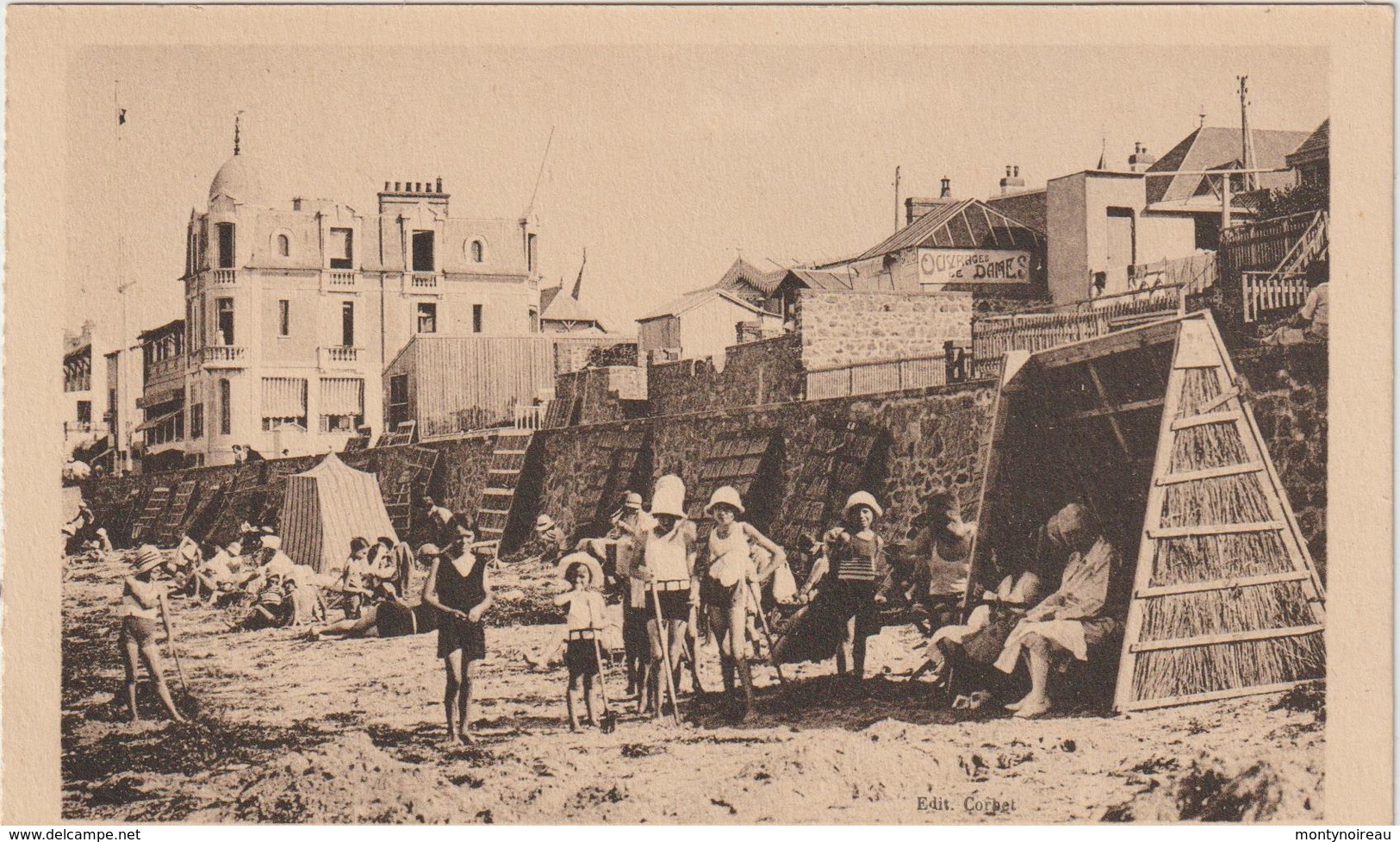 Manche :  COUTAINVILLE ;  Jeux  De  Plage   ( écrite Sur  Place  1937 ) - Sonstige & Ohne Zuordnung