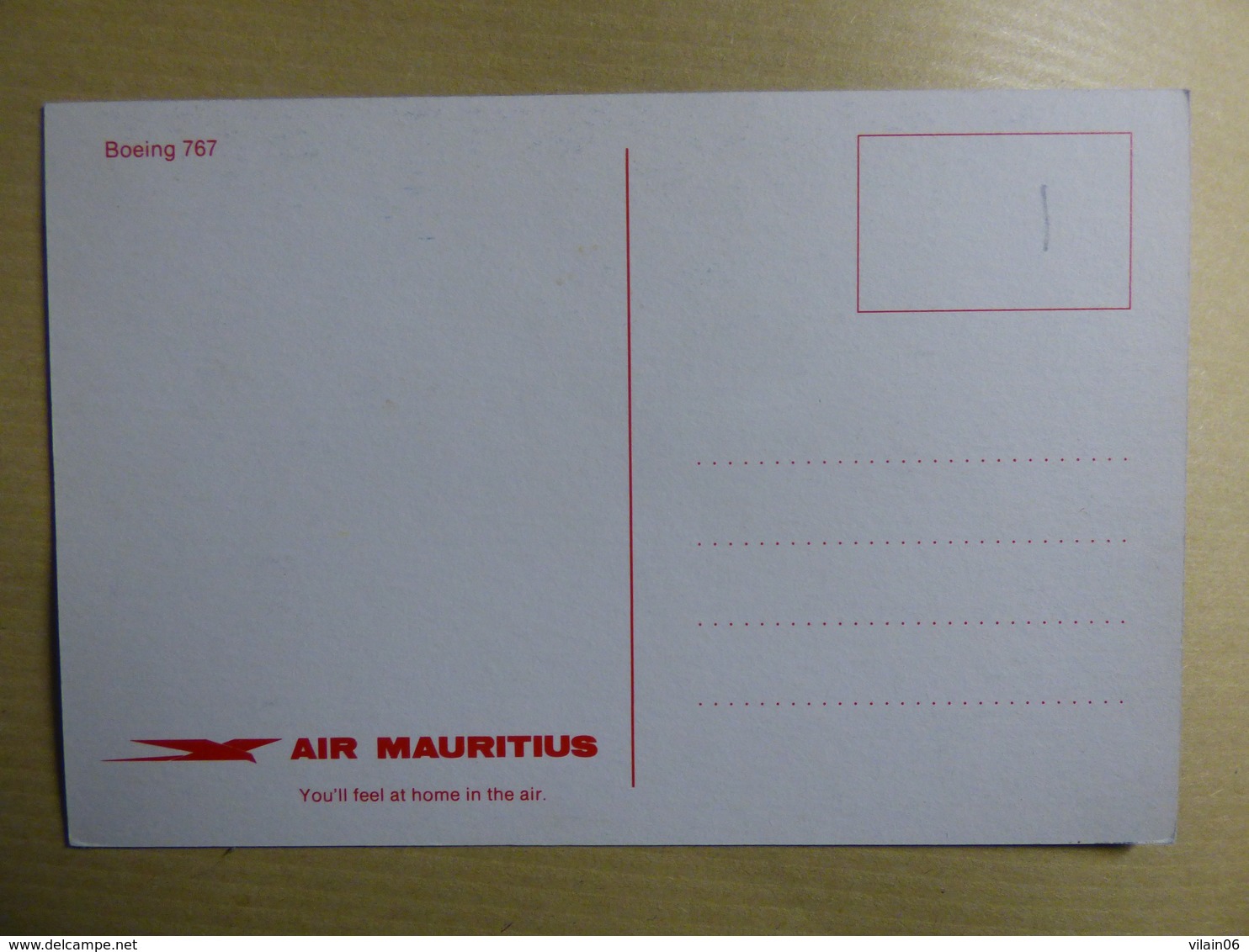 AIR MAURITIUS    B 767 200     AIRLINE ISSUE / CARTE COMPAGNIE - 1946-....: Ere Moderne
